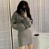 フード付きニット&ミニスカートワンピ 4899-お取り寄せ4899-画像4-韓国ファッション通販POPREA［ポップリア］