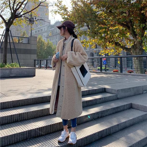 ボアロングコート 4910-お取り寄せ4910-画像10-韓国ファッション通販POPREA［ポップリア］