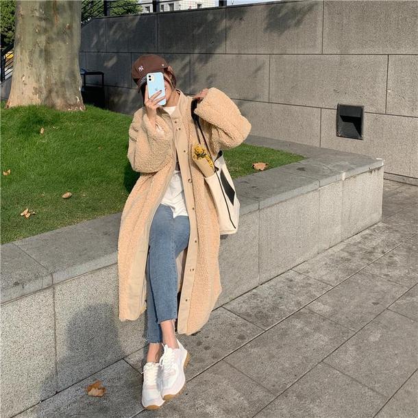 ボアロングコート 4910-お取り寄せ4910-画像11-韓国ファッション通販POPREA［ポップリア］