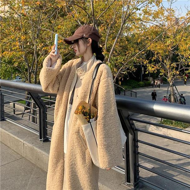 ボアロングコート 4910-お取り寄せ4910-画像13-韓国ファッション通販POPREA［ポップリア］