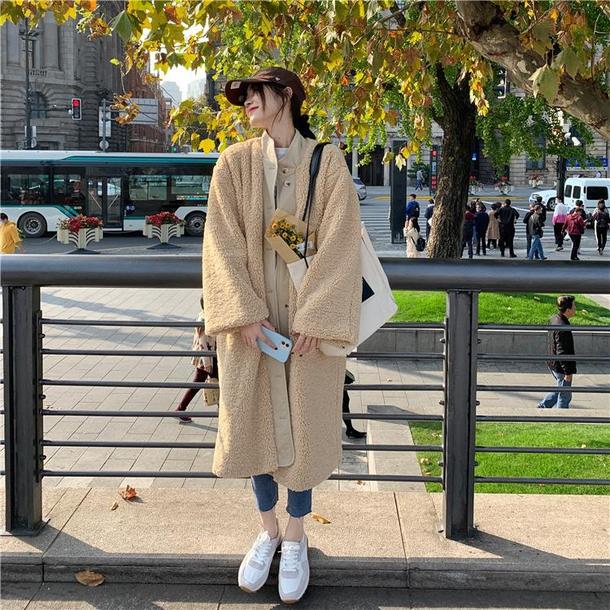 ボアロングコート 4910-お取り寄せ4910-画像15-韓国ファッション通販POPREA［ポップリア］