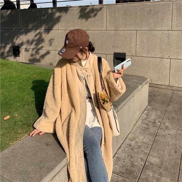 ボアロングコート 4910-お取り寄せ4910-画像6-韓国ファッション通販POPREA［ポップリア］