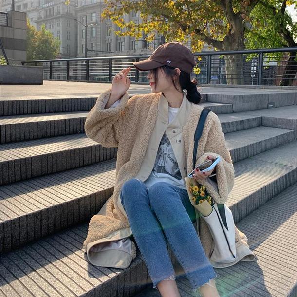 ボアロングコート 4910-お取り寄せ4910-画像7-韓国ファッション通販POPREA［ポップリア］