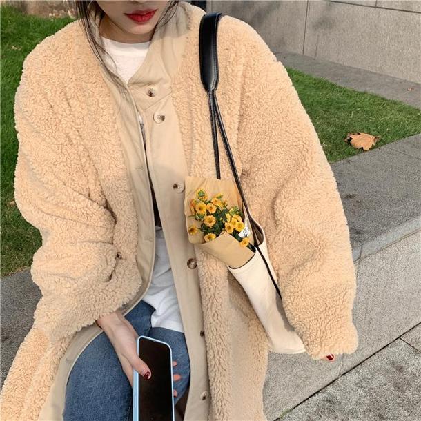 ボアロングコート 4910-お取り寄せ4910-画像8-韓国ファッション通販POPREA［ポップリア］