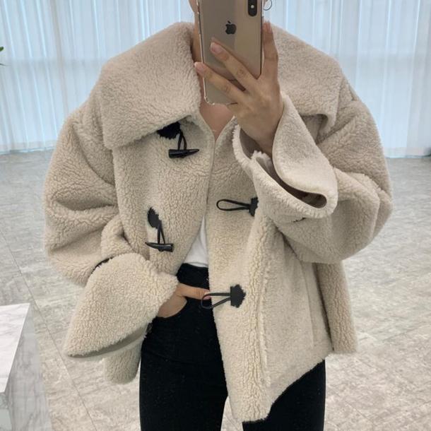 ボアダッフルコート 4912-お取り寄せ4912-画像2-韓国ファッション通販POPREA［ポップリア］