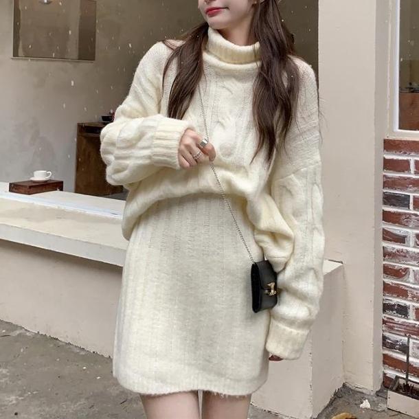 マシュマロケーブルニットセットアップ 4915-white_お取り寄せ49152-画像11-韓国ファッション通販POPREA［ポップリア］