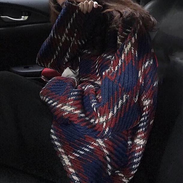 ハイネックチェックニット 4929-お取り寄せ4929-画像13-韓国ファッション通販POPREA［ポップリア］