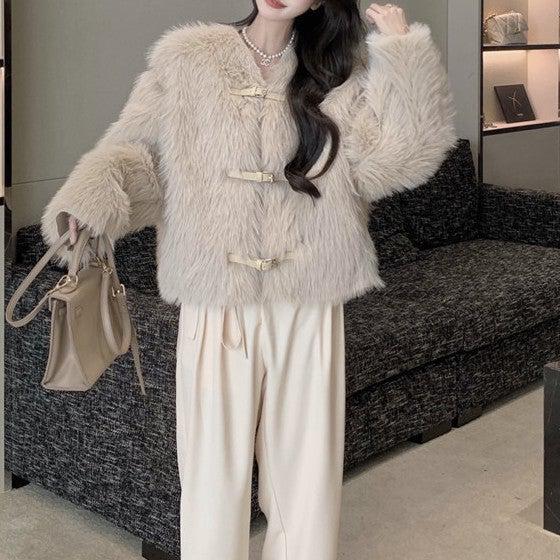 フェイクファーショートコート 4950-お取り寄せ4950-画像4-韓国ファッション通販POPREA［ポップリア］