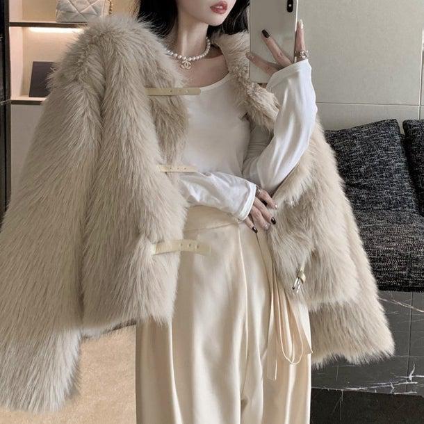 フェイクファーショートコート 4950-お取り寄せ4950-画像7-韓国ファッション通販POPREA［ポップリア］