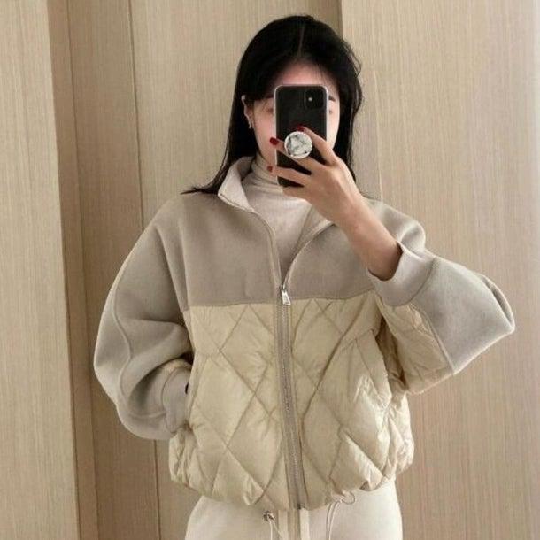 ハーフキルティングショートコート 4952-お取り寄せ4952-画像3-韓国ファッション通販POPREA［ポップリア］