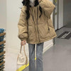 ブラックフードダウンジャケット 4953-khaki_お取り寄せ4953-画像6-韓国ファッション通販POPREA［ポップリア］
