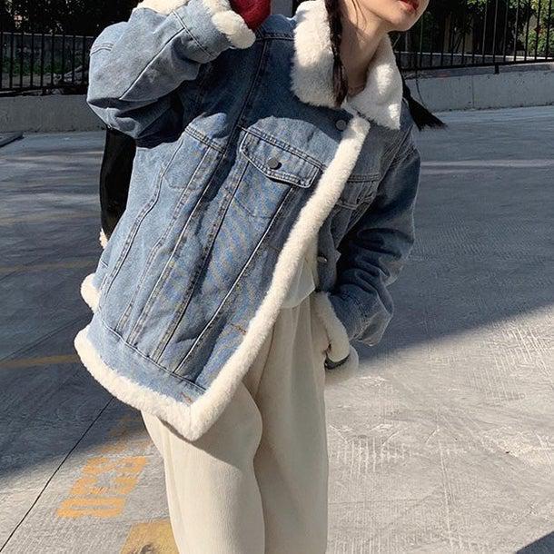 リバーシブルウールデニムジャケット 4965-お取り寄せ4965-画像14-韓国ファッション通販POPREA［ポップリア］