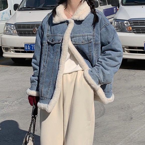 リバーシブルウールデニムジャケット 4965-お取り寄せ4965-画像15-韓国ファッション通販POPREA［ポップリア］