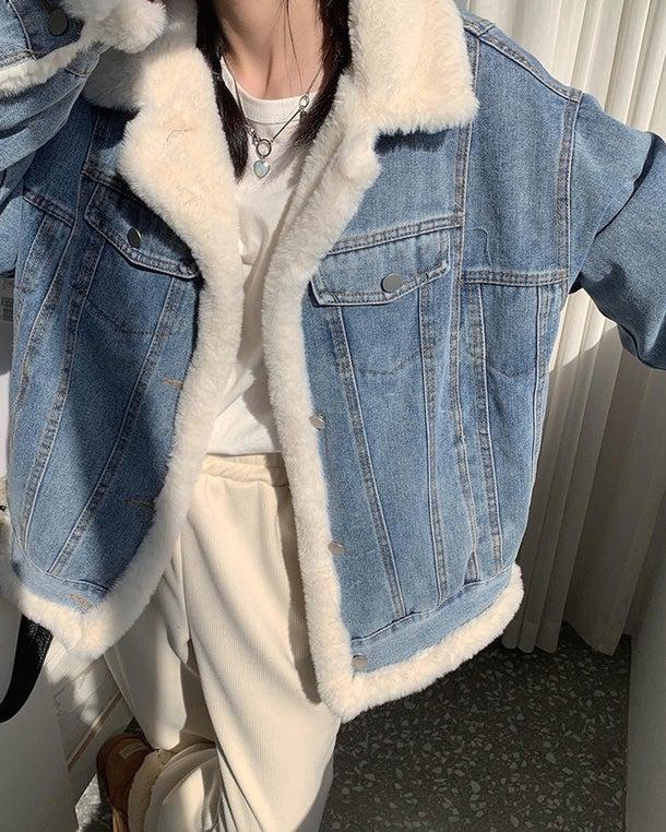 リバーシブルウールデニムジャケット 4965-お取り寄せ4965-画像16-韓国ファッション通販POPREA［ポップリア］