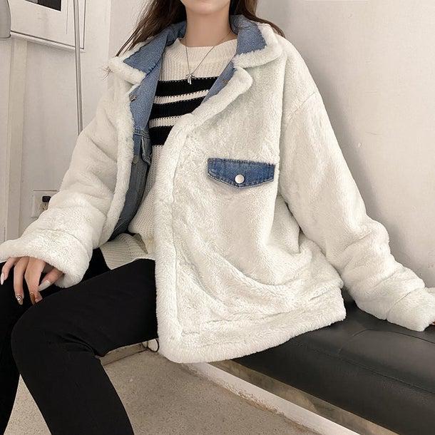 リバーシブルウールデニムジャケット 4965-お取り寄せ4965-画像21-韓国ファッション通販POPREA［ポップリア］