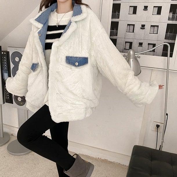 リバーシブルウールデニムジャケット 4965-お取り寄せ4965-画像22-韓国ファッション通販POPREA［ポップリア］