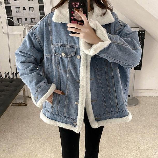 リバーシブルウールデニムジャケット 4965-お取り寄せ4965-画像3-韓国ファッション通販POPREA［ポップリア］