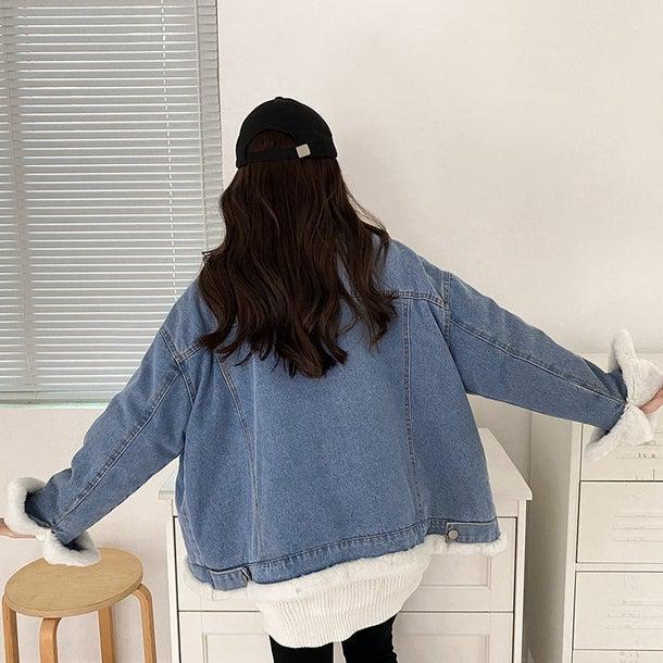 リバーシブルウールデニムジャケット 4965-お取り寄せ4965-画像4-韓国ファッション通販POPREA［ポップリア］