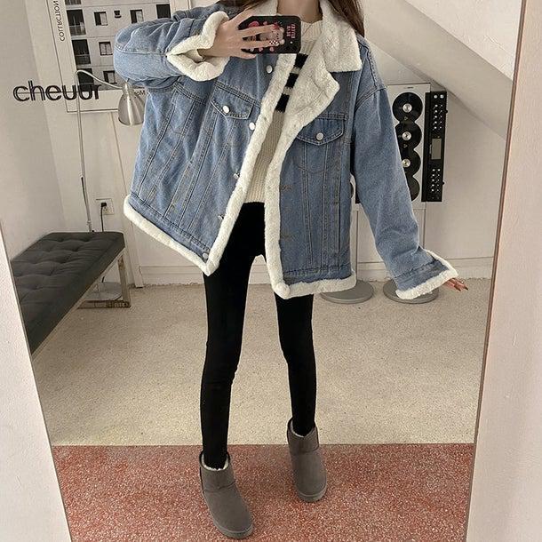 リバーシブルウールデニムジャケット 4965-お取り寄せ4965-画像5-韓国ファッション通販POPREA［ポップリア］