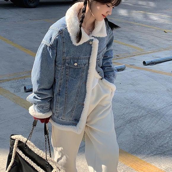 リバーシブルウールデニムジャケット 4965-お取り寄せ4965-画像7-韓国ファッション通販POPREA［ポップリア］