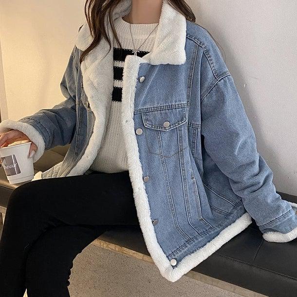 リバーシブルウールデニムジャケット 4965-お取り寄せ4965-画像1-韓国ファッション通販POPREA［ポップリア］