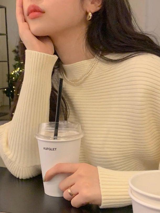 ランタンスリーブリブニット 4966-お取り寄せ4966-画像11-韓国ファッション通販POPREA［ポップリア］