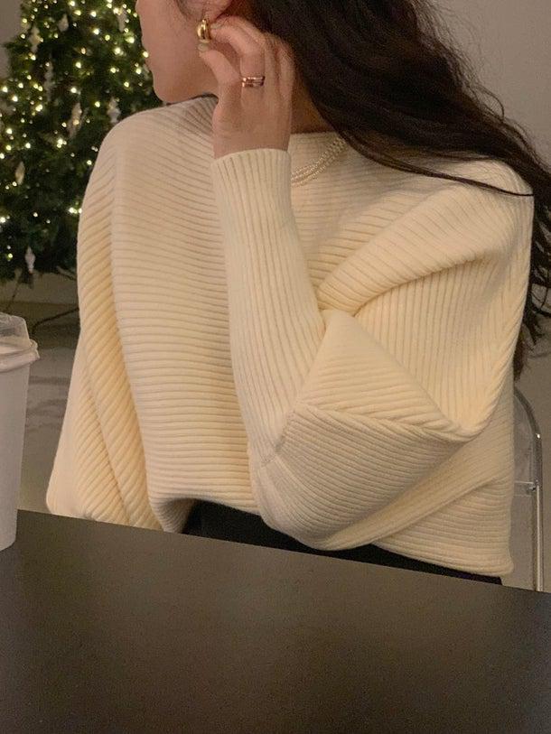 ランタンスリーブリブニット 4966-お取り寄せ4966-画像13-韓国ファッション通販POPREA［ポップリア］