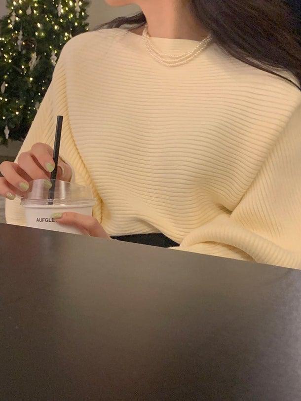 ランタンスリーブリブニット 4966-お取り寄せ4966-画像14-韓国ファッション通販POPREA［ポップリア］