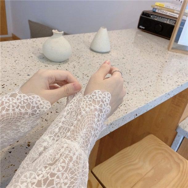 ハーフハイネックレーストップス 4978-お取り寄せ4978-画像12-韓国ファッション通販POPREA［ポップリア］