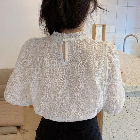 ハーフハイネックレーストップス 4978-お取り寄せ4978-画像13-韓国ファッション通販POPREA［ポップリア］