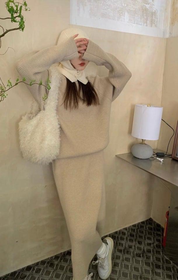 カジュアルシックスカートニットアップ 4988-お取り寄せ4988-画像12-韓国ファッション通販POPREA［ポップリア］