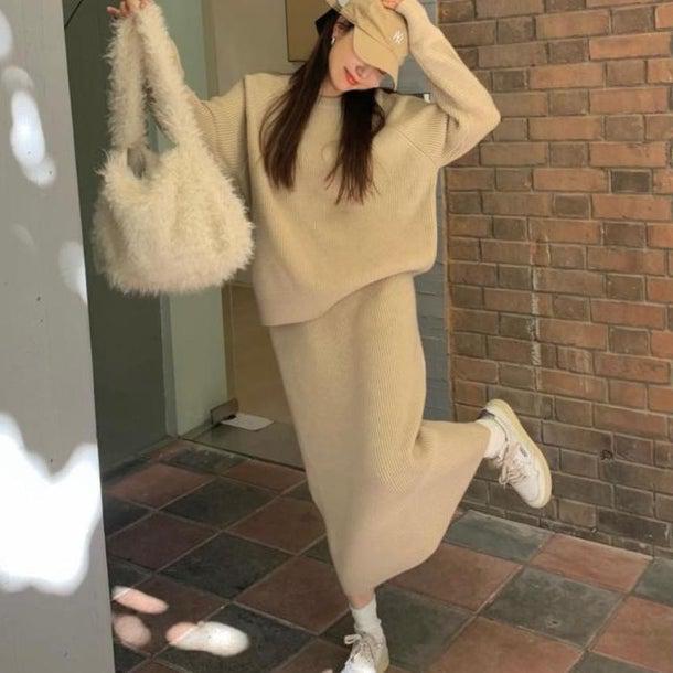 カジュアルシックスカートニットアップ 4988-お取り寄せ4988-画像13-韓国ファッション通販POPREA［ポップリア］