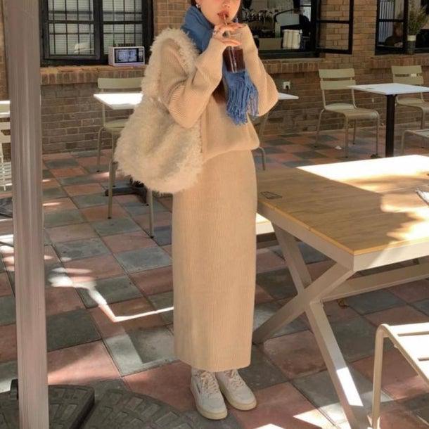 カジュアルシックスカートニットアップ 4988-お取り寄せ4988-画像16-韓国ファッション通販POPREA［ポップリア］