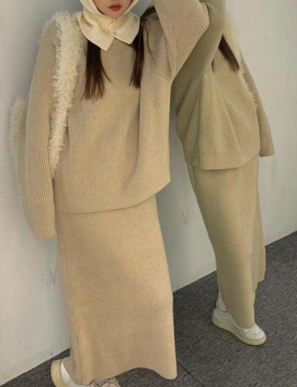 カジュアルシックスカートニットアップ 4988-お取り寄せ4988-画像9-韓国ファッション通販POPREA［ポップリア］