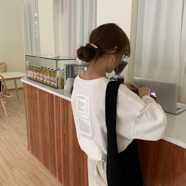 バックロゴステッカーロンTee 2693-画像4-韓国ファッション通販POPREA［ポップリア］