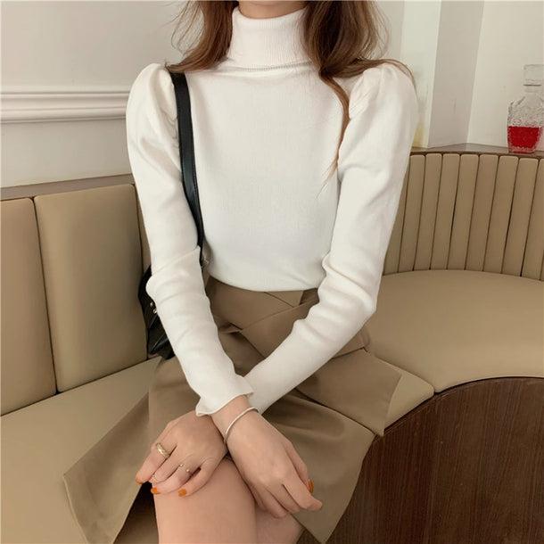 パフスリデザインニット 5024-ivory_お取り寄せ50243-画像12-韓国ファッション通販POPREA［ポップリア］