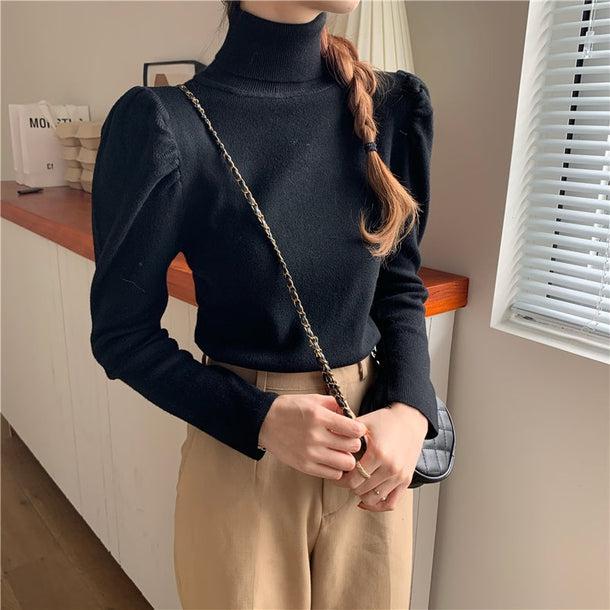 パフスリデザインニット 5024-black_お取り寄せ50244-画像17-韓国ファッション通販POPREA［ポップリア］