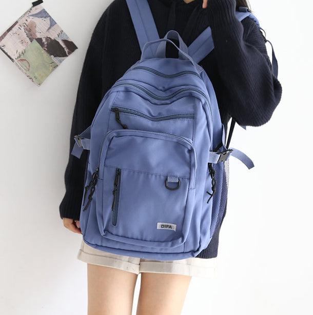 シンプルカジュアルバックパック 5037-blue_お取り寄せ50373-画像3-韓国ファッション通販POPREA［ポップリア］
