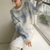 ボックスチェッククロップドニット 5042-blue_お取り寄せ50422-画像12-韓国ファッション通販POPREA［ポップリア］