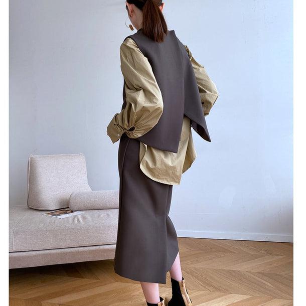 スリーピーススーツセットアップ 5044-M/gray_お取り寄せ50441-画像1-韓国ファッション通販POPREA［ポップリア］