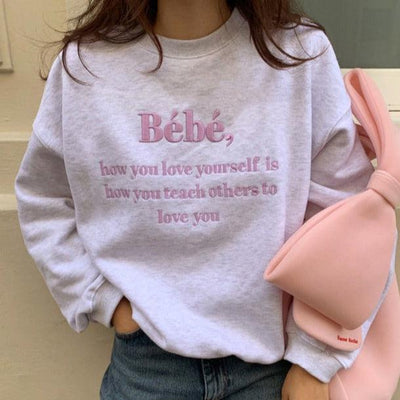 bebeロゴプルオーバー 5047-light-gray_お取り寄せ50473-画像15-韓国ファッション通販POPREA［ポップリア］