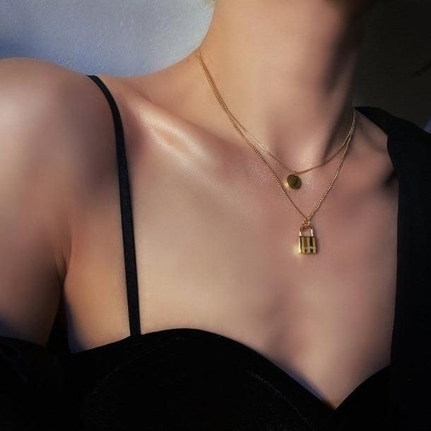 ダブルチェーンチタンネックレス 5065-お取り寄せ5065-画像3-韓国ファッション通販POPREA［ポップリア］