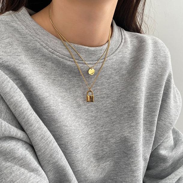 ダブルチェーンチタンネックレス 5065-お取り寄せ5065-画像6-韓国ファッション通販POPREA［ポップリア］