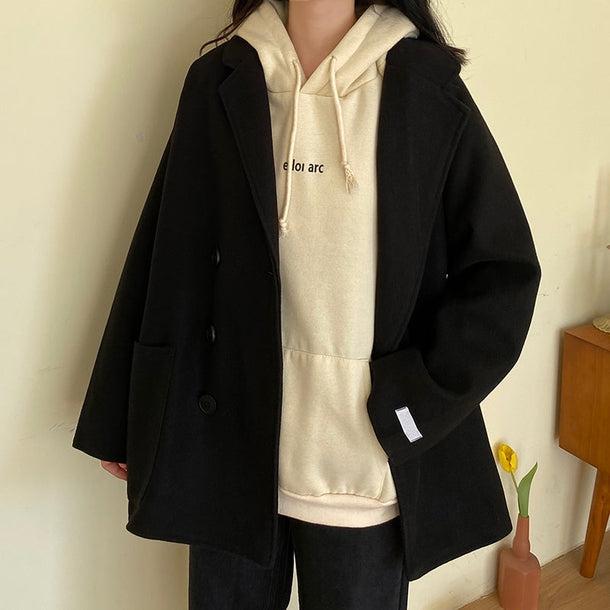 ダブルブレストテラードコート 5082-black_お取り寄せ50822-画像10-韓国ファッション通販POPREA［ポップリア］