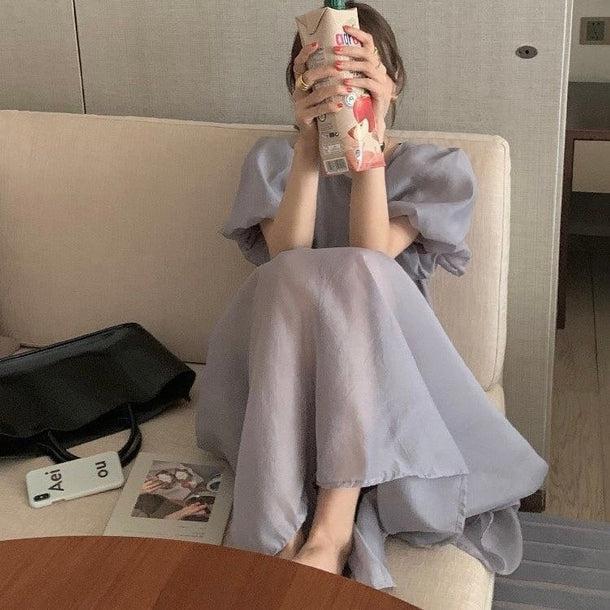 ふんわりプリンセスワンピース 5093-お取り寄せ5093-画像3-韓国ファッション通販POPREA［ポップリア］