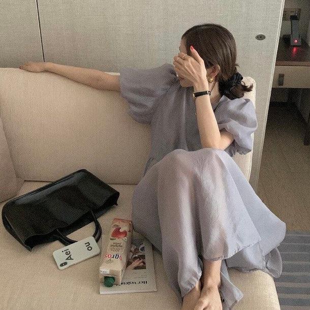 ふんわりプリンセスワンピース 5093-お取り寄せ5093-画像1-韓国ファッション通販POPREA［ポップリア］