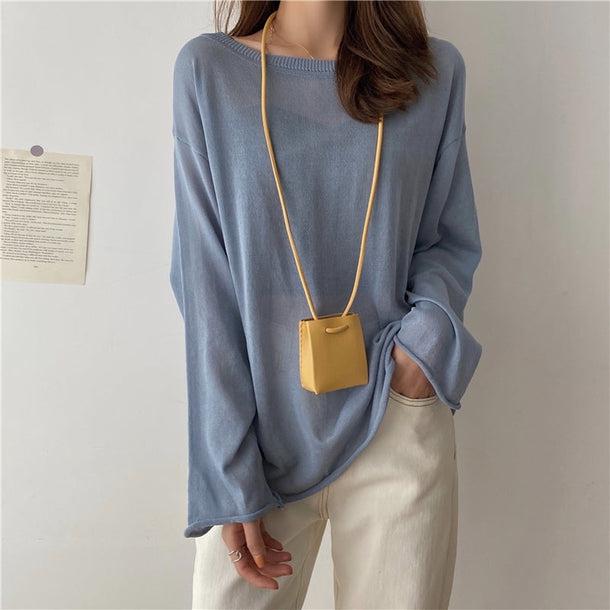 ラウンドネックシアートップス 5101-blue_お取り寄せ51016-画像17-韓国ファッション通販POPREA［ポップリア］