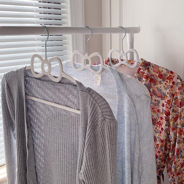 リボン＆ハートシンプルハンガー 5104-ribon-white5pc_お取り寄せ51043-画像8-韓国ファッション通販POPREA［ポップリア］