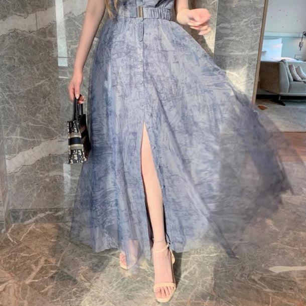 シックパターンフレンチワンピース 5115-お取り寄せ5115-画像5-韓国ファッション通販POPREA［ポップリア］