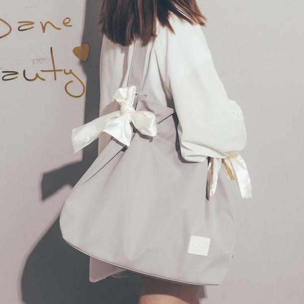 デュプルリボントートバッグ﻿ 5139-gray_お取り寄せ51392-画像3-韓国ファッション通販POPREA［ポップリア］